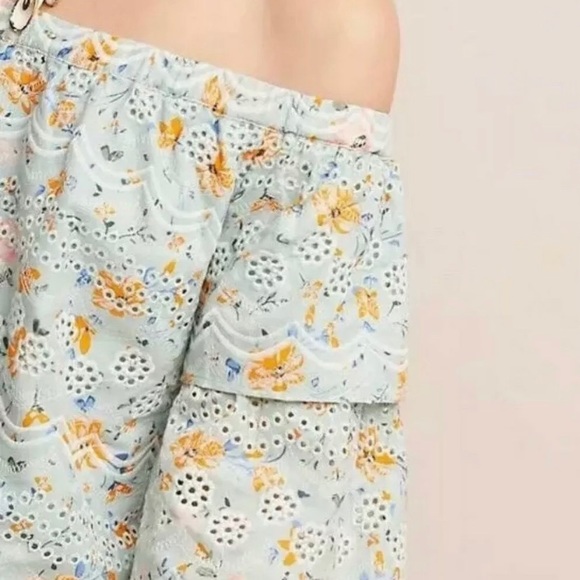 Anthropologie LAIA Embroidered Off Shoulder Top M - Picture 3 of 5